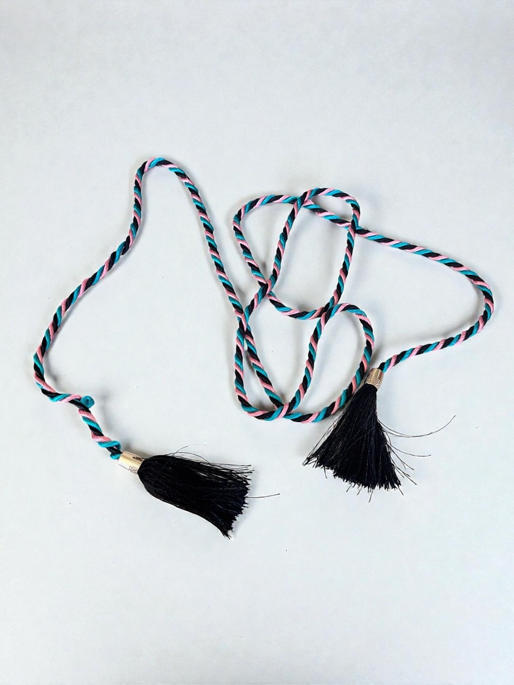 Vintage Tassel Rope Curtain Tieback Y2K Boho Belt Accent